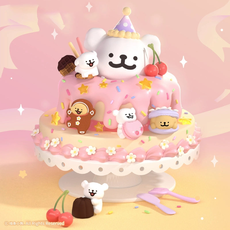 MINISO Liner Dog – Sweet Dessert House Series Mini Blind Box (Set of 3 per Box)