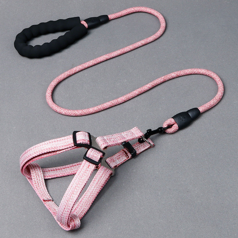 Adjustable Dog Harness Dog Leash Pet Dog Leash Round Rope Pet Harness Traction Supplies