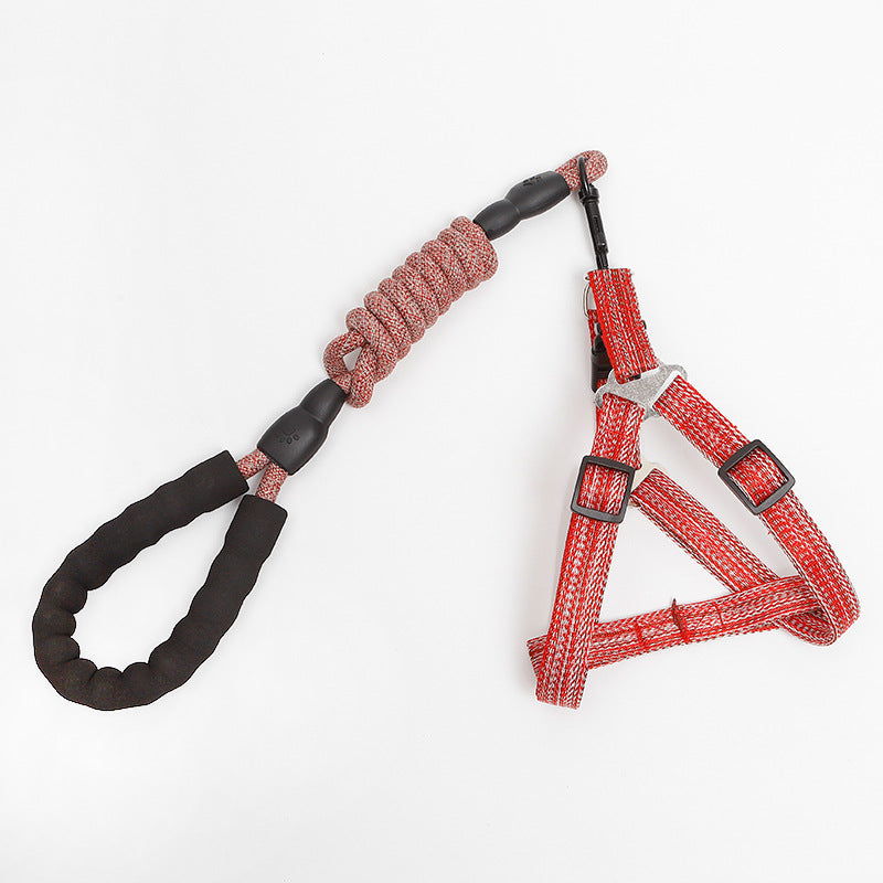 Adjustable Dog Harness Dog Leash Pet Dog Leash Round Rope Pet Harness Traction Supplies