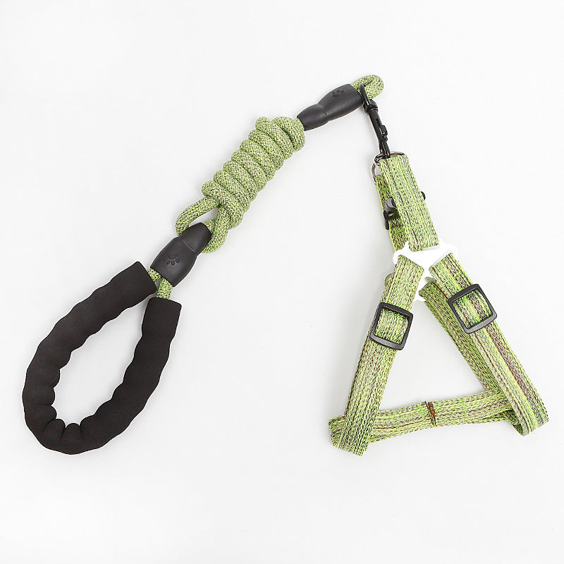 Adjustable Dog Harness Dog Leash Pet Dog Leash Round Rope Pet Harness Traction Supplies