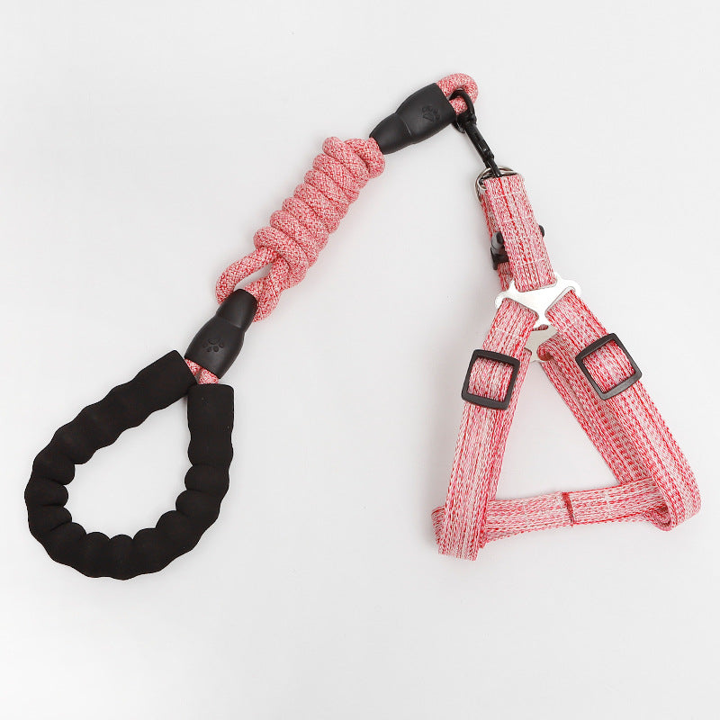 Adjustable Dog Harness Dog Leash Pet Dog Leash Round Rope Pet Harness Traction Supplies