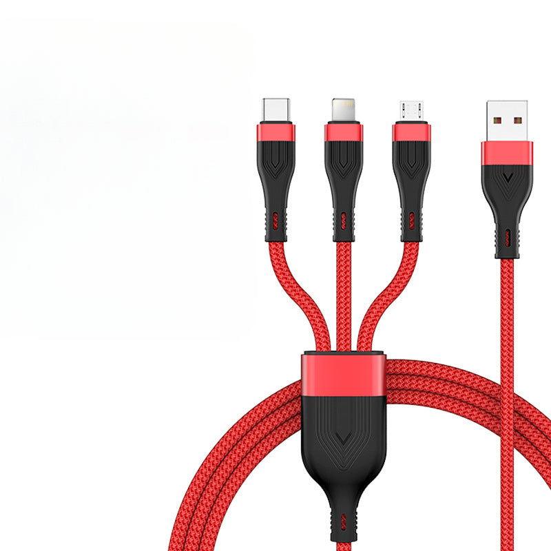 Suitable for Huawei, Android and Apple 3-in-1 Fast Charging Mobile Phone Data Cable