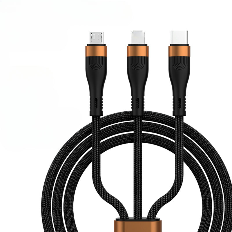 Suitable for Huawei, Android and Apple 3-in-1 Fast Charging Mobile Phone Data Cable