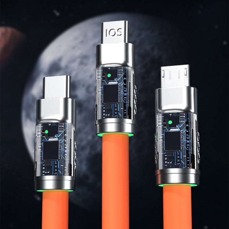 Suitable for Huawei, Android and Apple 3-in-1 Fast Charging Mobile Phone Data Cable