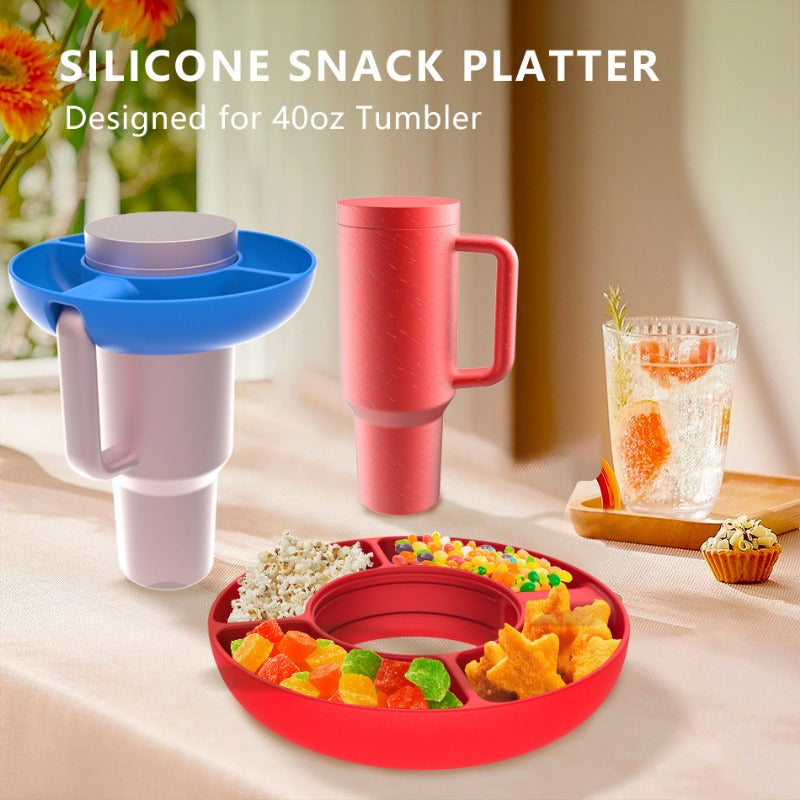 Silicone Snack Tray for 40Oz Stanley Cup Snack Bowl Snack Containers