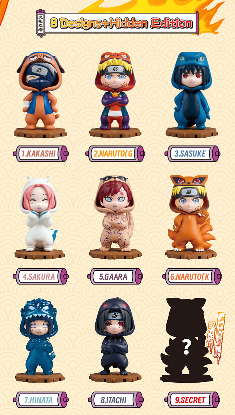 Naruto Shippuden BN Figure Q Pajamas Series Blind Box – Set of 8