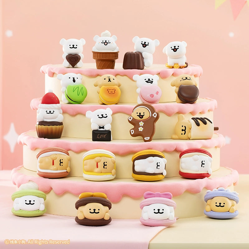MINISO Liner Dog – Sweet Dessert House Series Mini Blind Box (Set of 3 per Box)