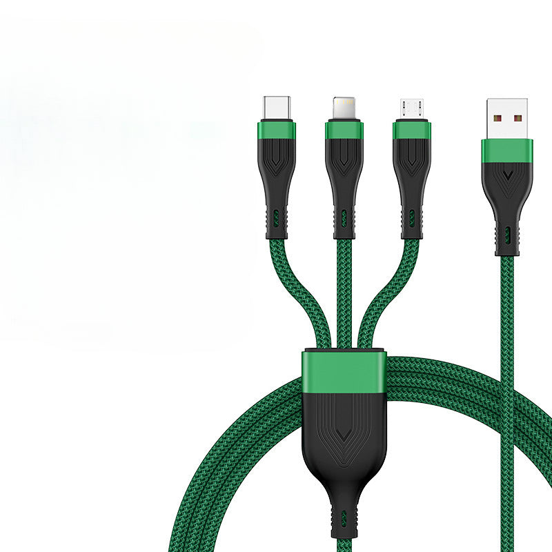 Suitable for Huawei, Android and Apple 3-in-1 Fast Charging Mobile Phone Data Cable