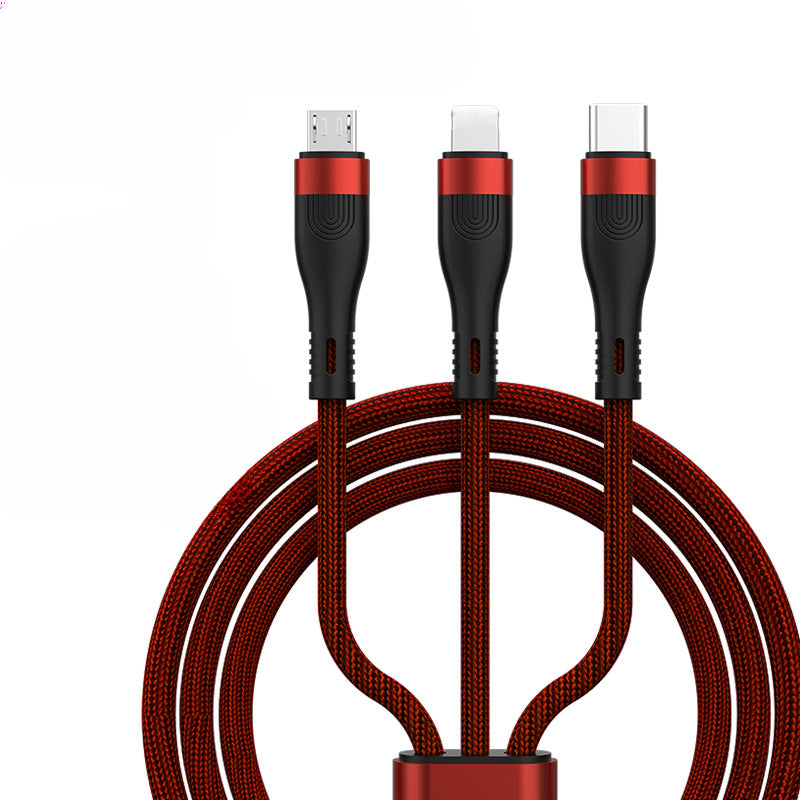 Suitable for Huawei, Android and Apple 3-in-1 Fast Charging Mobile Phone Data Cable