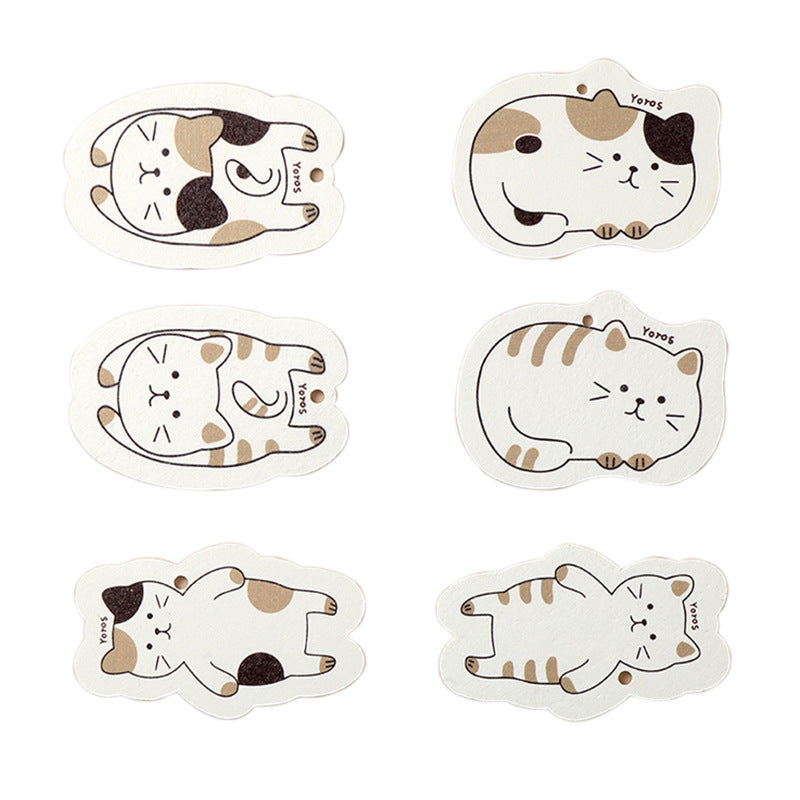 Cartoon Kitten Print Wood Pulp Sponge Wipe