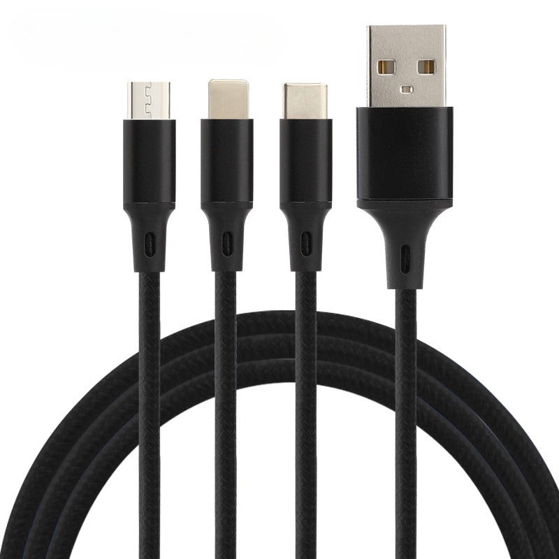 Suitable for Huawei, Android and Apple 3-in-1 Fast Charging Mobile Phone Data Cable