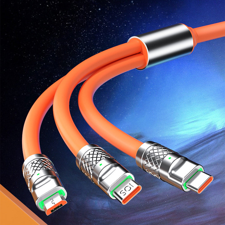 Suitable for Huawei, Android and Apple 3-in-1 Fast Charging Mobile Phone Data Cable
