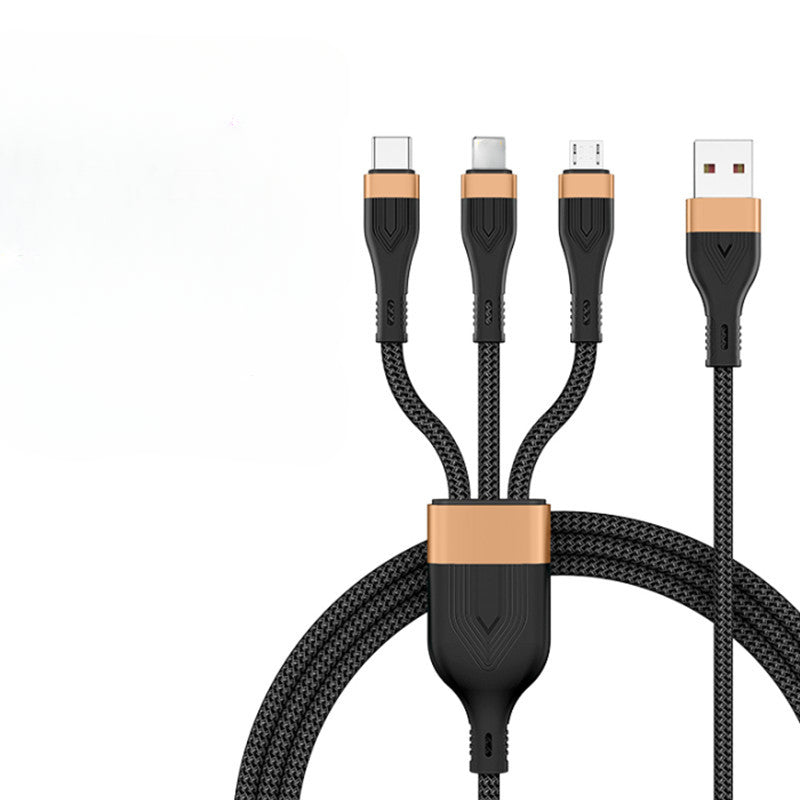 Suitable for Huawei, Android and Apple 3-in-1 Fast Charging Mobile Phone Data Cable