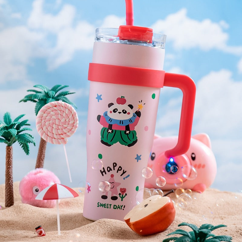 Panda Thermos Stainless Steel Large Capacity Water Cup