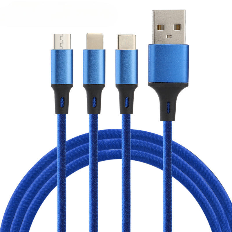 Suitable for Huawei, Android and Apple 3-in-1 Fast Charging Mobile Phone Data Cable