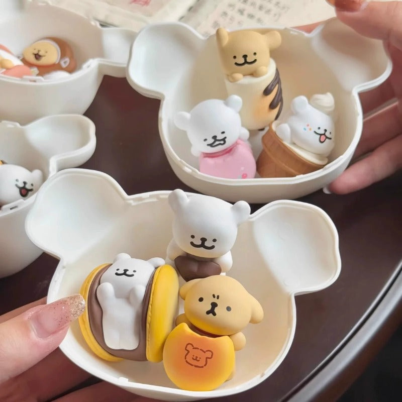 MINISO Liner Dog – Sweet Dessert House Series Mini Blind Box (Set of 3 per Box)