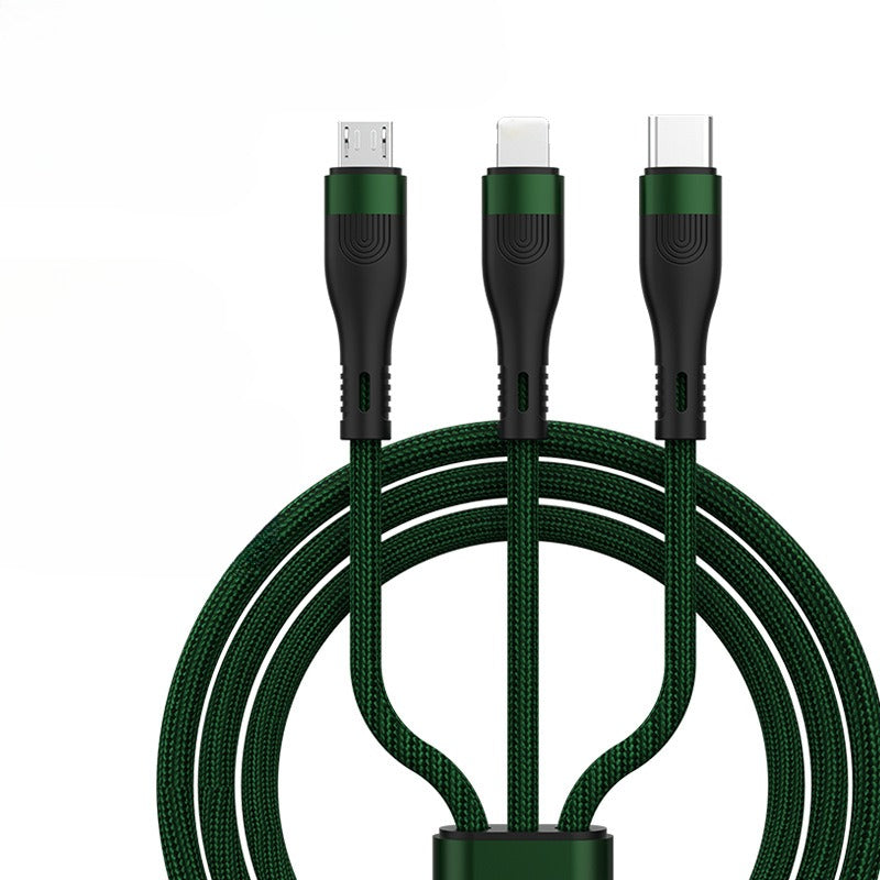 Suitable for Huawei, Android and Apple 3-in-1 Fast Charging Mobile Phone Data Cable