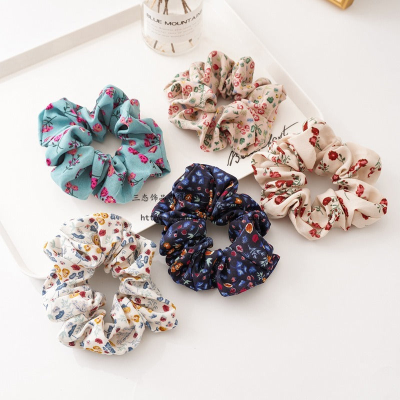 French Fresh Floral Hair Tie