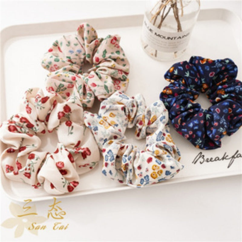 French Fresh Floral Hair Tie