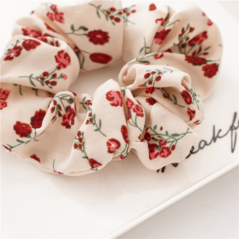 French Fresh Floral Hair Tie