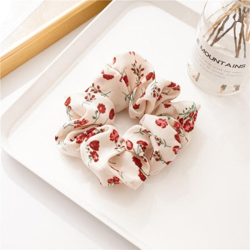 French Fresh Floral Hair Tie