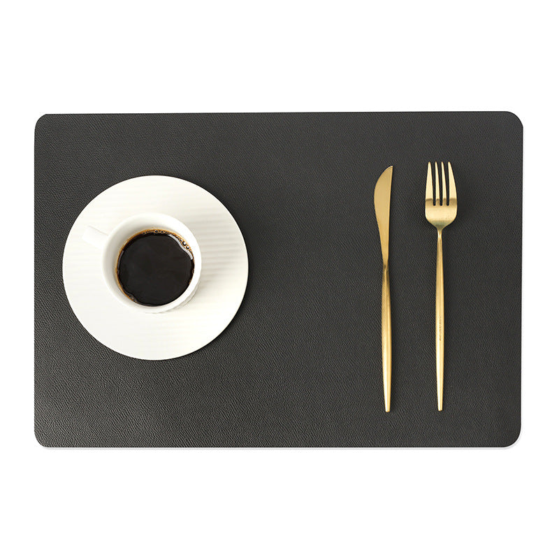 Nordic Solid Color Double Layer Leather Placemat