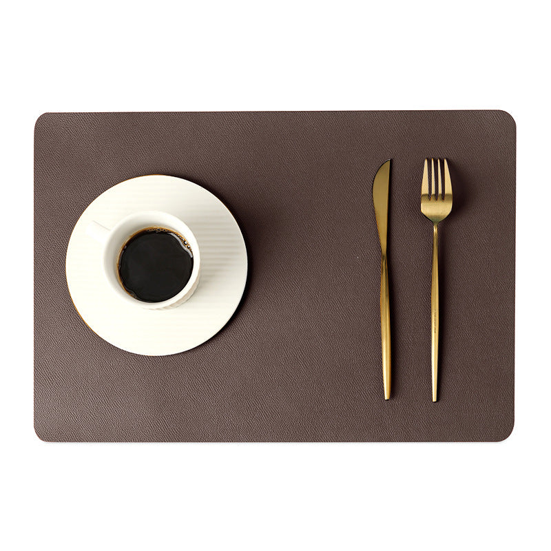 Nordic Solid Color Double Layer Leather Placemat
