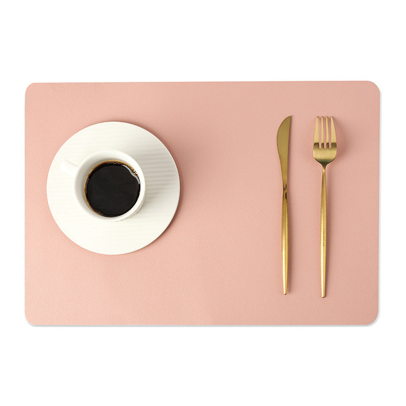 Nordic Solid Color Double Layer Leather Placemat
