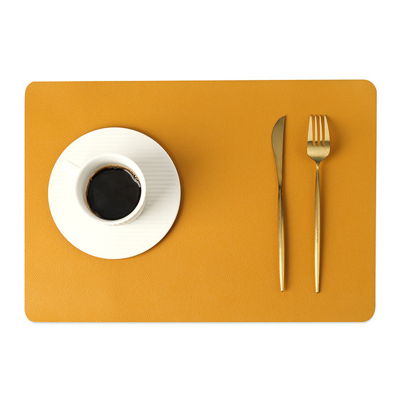 Nordic Solid Color Double Layer Leather Placemat