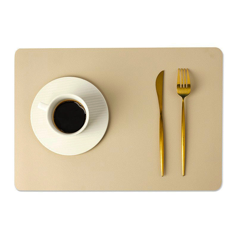 Nordic Solid Color Double Layer Leather Placemat