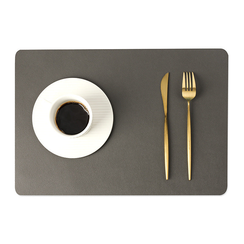Nordic Solid Color Double Layer Leather Placemat
