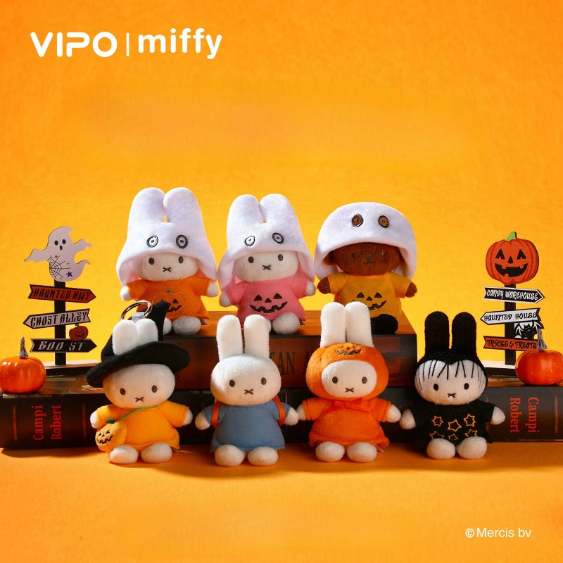 VIPOx Miffy Plush Doll Keychain – Dress-Up Series Blind Box Toy, Halloween Gift