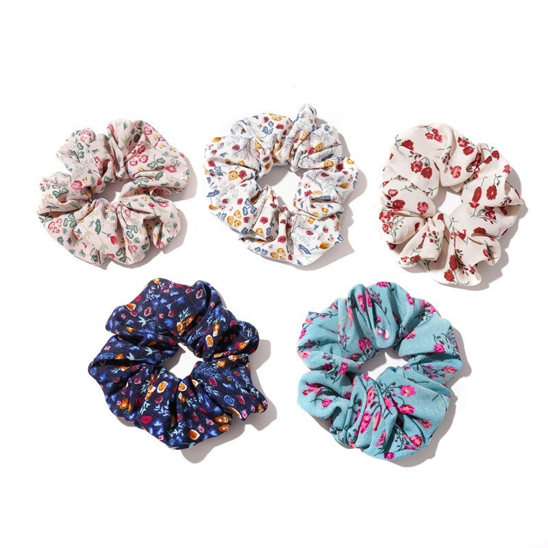 French Fresh Floral Hair Tie
