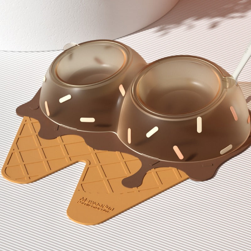 Ice Cream Double Cat Bowl for pets6