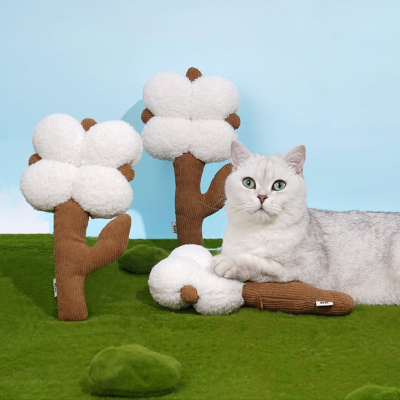 Best selling red flower cat catnip toy for pets1