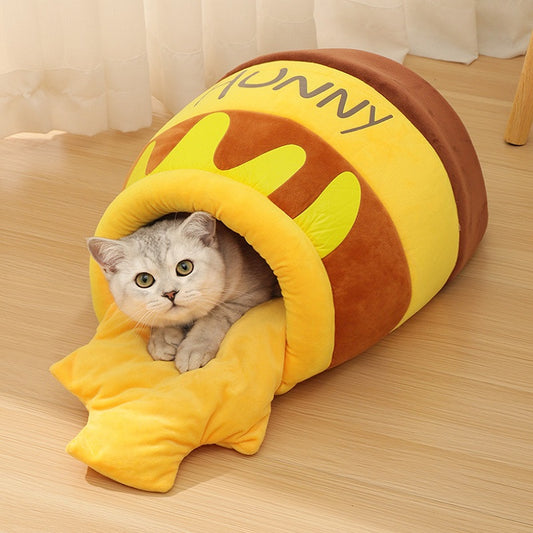 Best selling cat bed shaped like a honey pot for pets3