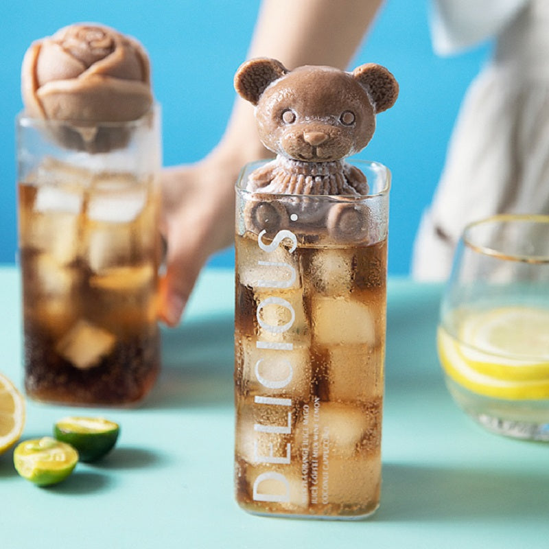 Teddy Bear Silicone Ice Cube Mold for fun shaped ice cubes0