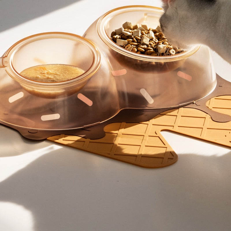 Ice Cream Double Cat Bowl for pets0